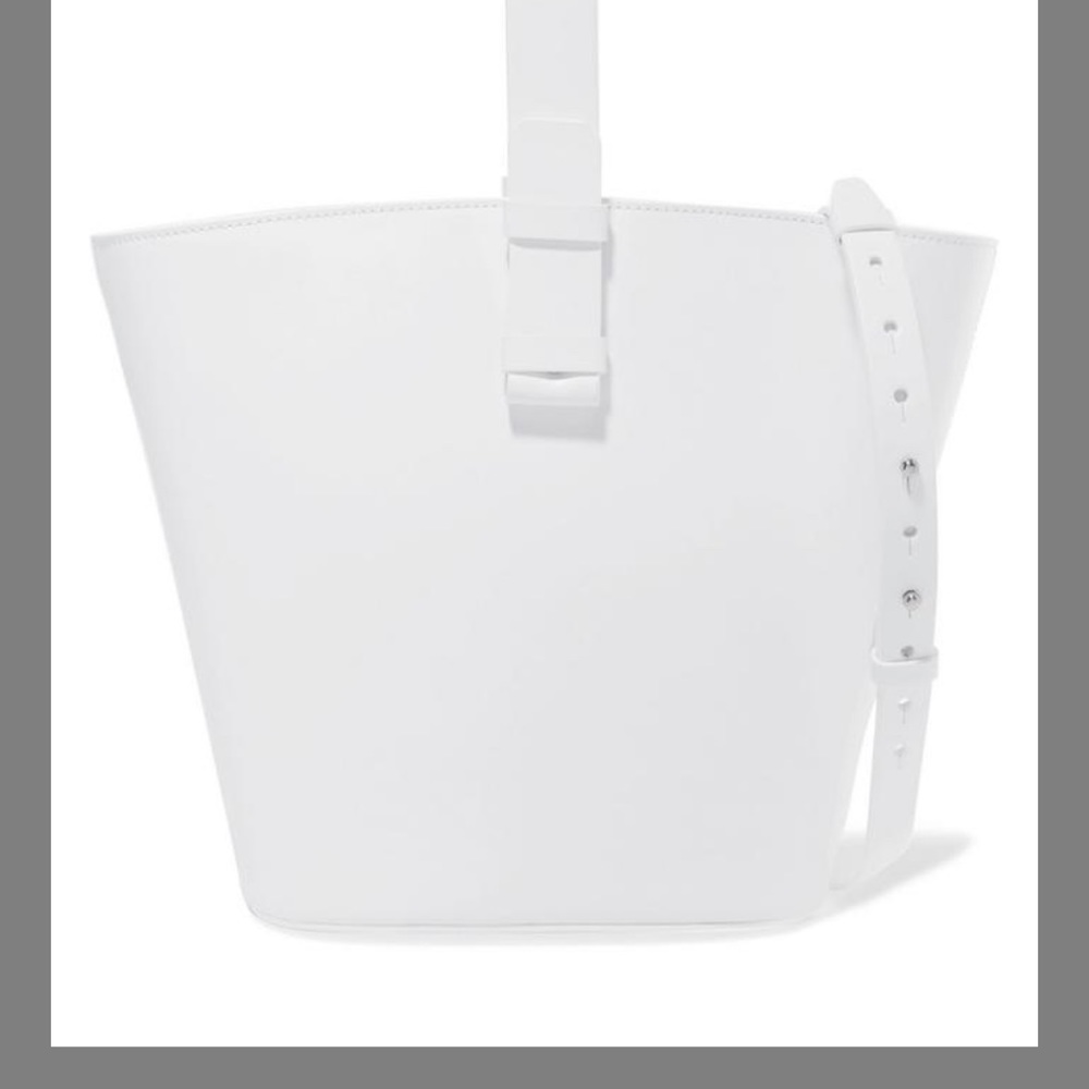 Nico Giani Bucket Bag Nelia Large White Lambskin Leather Tote